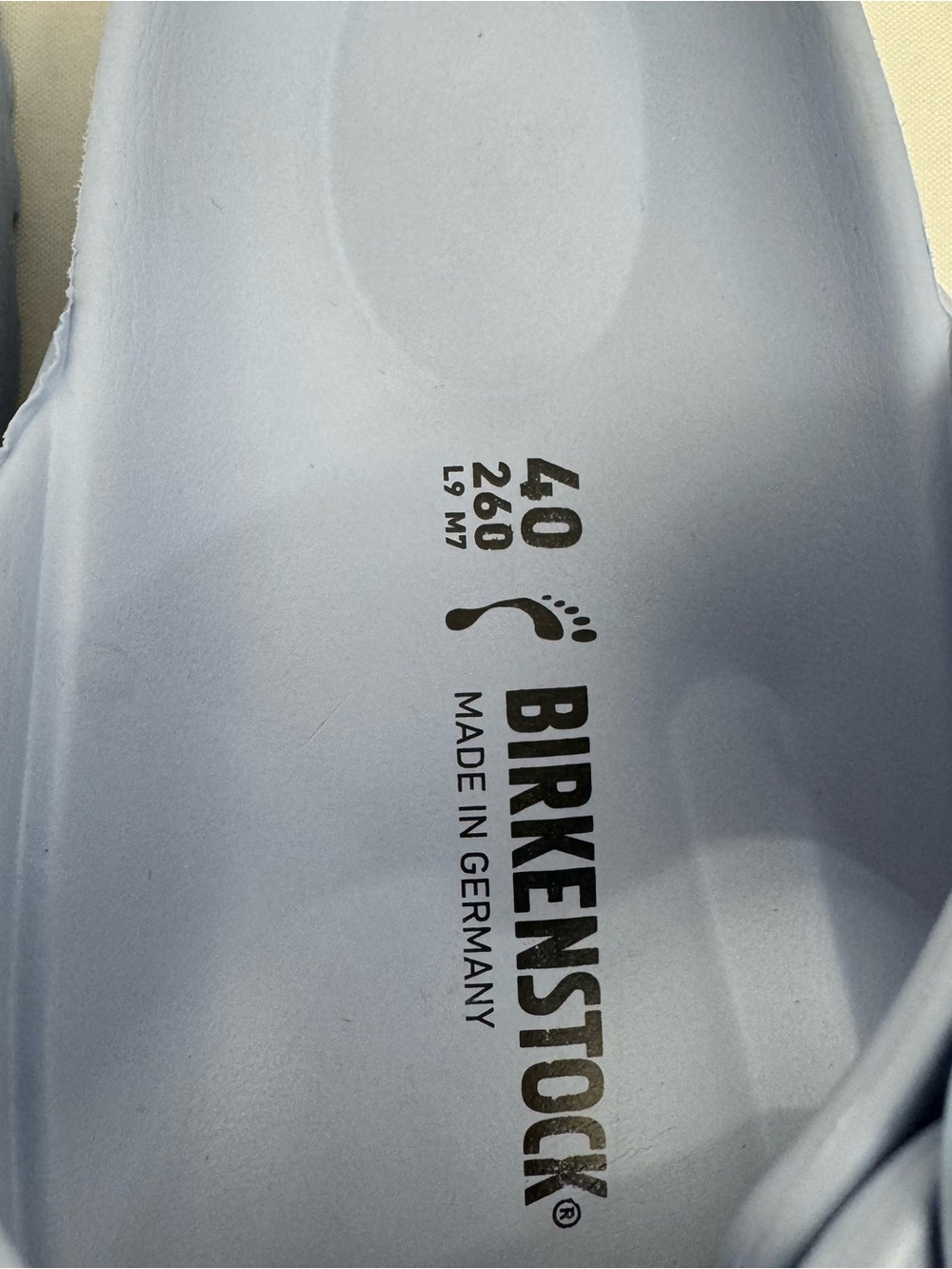 BIRKENSTOCK ARIZONA EVA DUSTY BLUE SLIDES, EU 40, US W9 M7 - Picture 3 of 10
